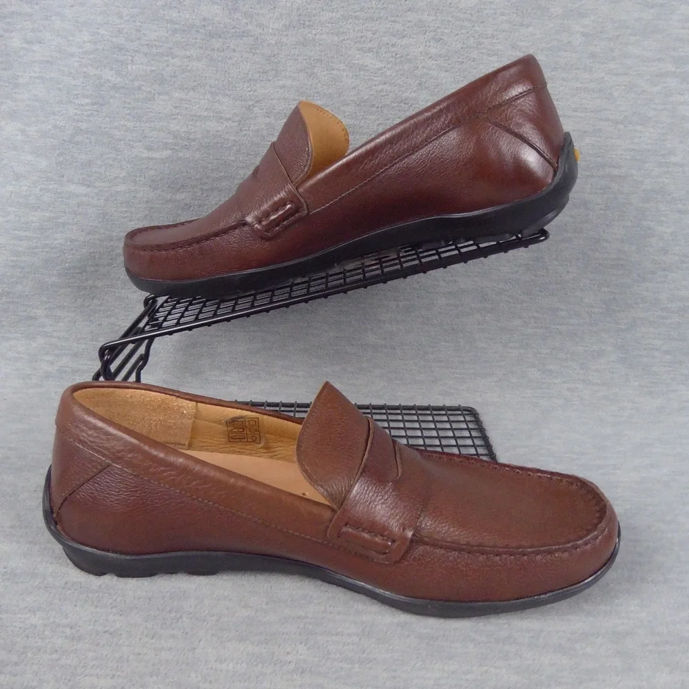 Samuel Hubbard Free Spirit Penny Loafers Mens 9.5W Brown Leather Shoes